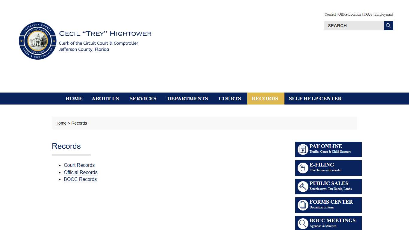 Jefferson County Clerk of Courts Records