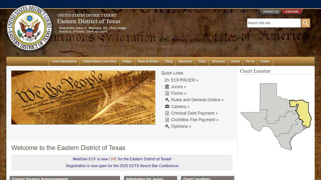 Eastern District of Texas | United States District Court