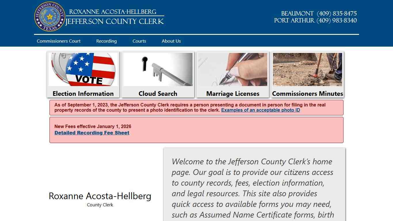 Home - County Clerk's Office Jefferson County, TX